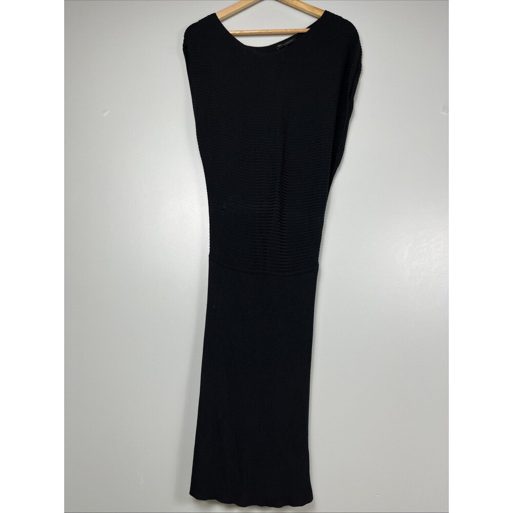 Banana‎ Republic Petite S Black Sleeveless Sweater Midi Dress Formal Event Party